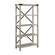 64 Inch Farmhouse Metal Bookcase - White Oak by Walker Edison
