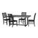 5-Piece Farmhouse Dining Set - Grey/Black 1 by Walker Edison