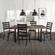 5-Piece Farmhouse Dining Set - Mahogany/Black 1 by Walker Edison