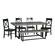 6-Piece Farmhouse Dining Set - Grey/Black 2 by Walker Edison