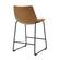 26 Inch Industrial Faux Leather Counter Stool (Set of 2) - Whiskey Brown by Walker Edison