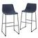 30 Inch Industrial Faux Leather Barstools (Set of 2) - Navy Blue by Walker Edison