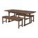 3-Piece Extendable Outdoor Patio Dining Set - Dark Brown by Walker Edison