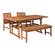 4-Piece Extendable Outdoor Patio Dining Set - Brown by Walker Edison