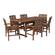 7-Piece Extendable Outdoor Patio Dining Set - Dark Brown by Walker Edison