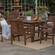 7-Piece Extendable Outdoor Patio Dining Set - Dark Brown by Walker Edison