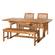 4 Piece Patio Dining Table Set - Brown by Walker Edison