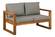 52 Inch Modern Patio Loveseat - Brown by Walker Edison