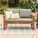 52 Inch Modern Patio Loveseat - Brown by Walker Edison