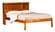Willow Basic Natural Platform Bed w/Bookcase Headboard by Comfort Pure
