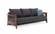 [Floor Sample] Brutus Sofa Bed (Full Size) Elegance Anthracite Gray w/Dark Wood Legs by Innovation Living