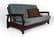Futon Frame - Loveseat Size - Fremont Dark Cherry Wall Hugger by Strata Furniture