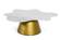 Modrest Gabbro High - Glam White Marble and Gold Coffee Table by VIG Furniture