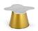 Modrest Gabbro - Glam White Marble and Gold End Table by VIG Furniture