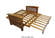 Manhattan Cherry Oak Wood Futon Frame by Gold Bond