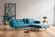 Splitback Sofa Bed w/Arms Mixed Dance Aqua Petrol by Innovation