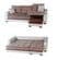 Ultra Optimum Brown Sectional Sofa by Bellona