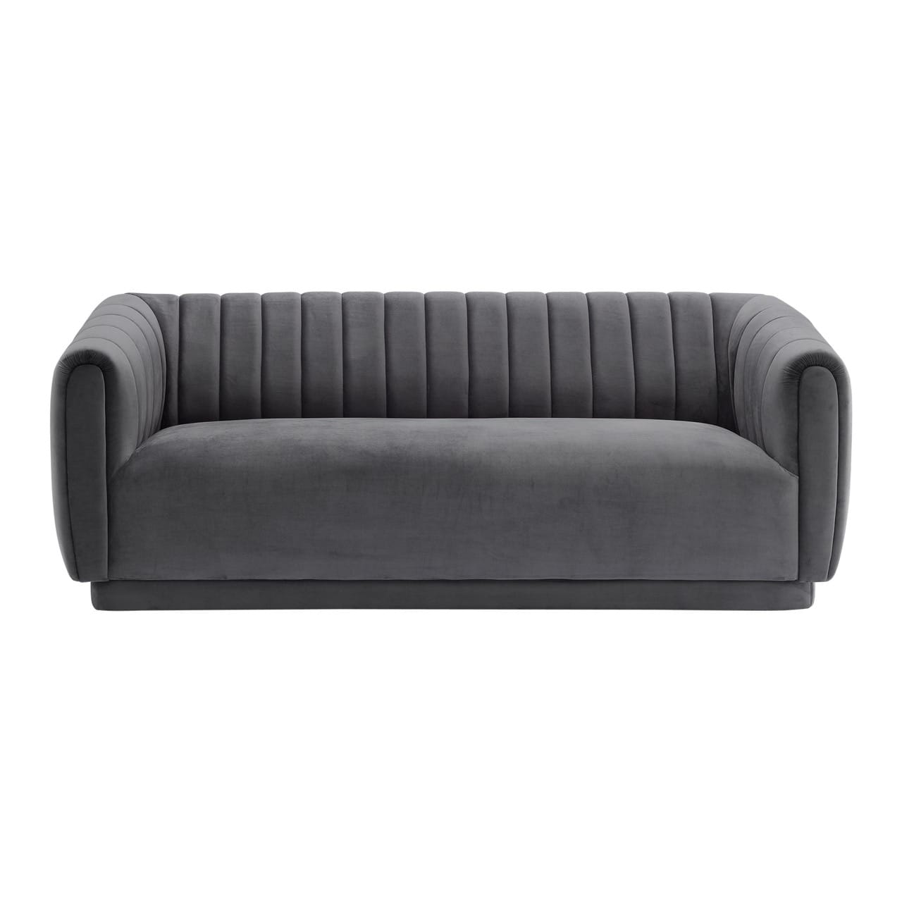 Kinsley Dark Gray Modern Velvet Sofa by Armen Living