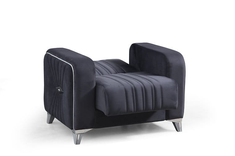 Levante Dark Gray Velvet Chair