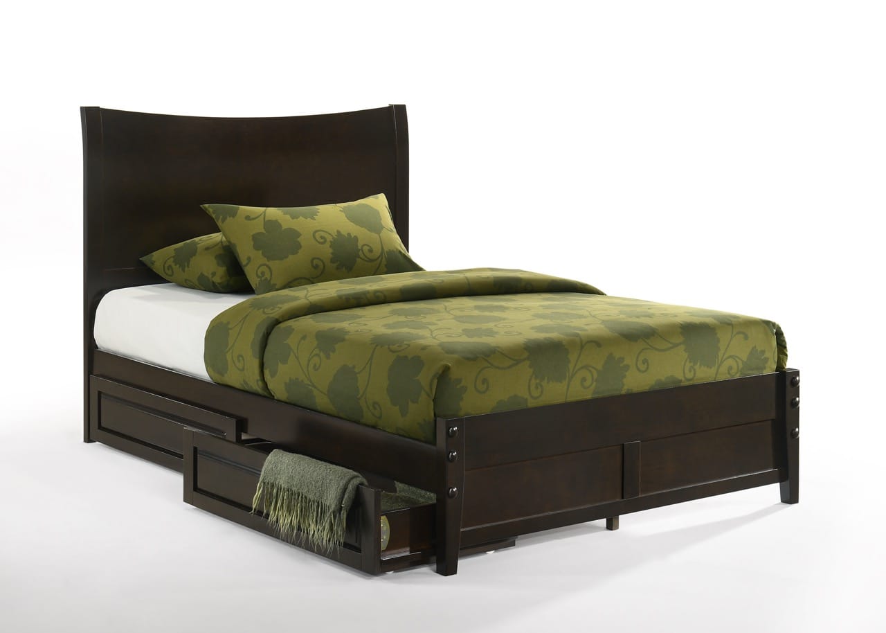 Spices Blackpepper Wood P-Series High/Low Platform Bed