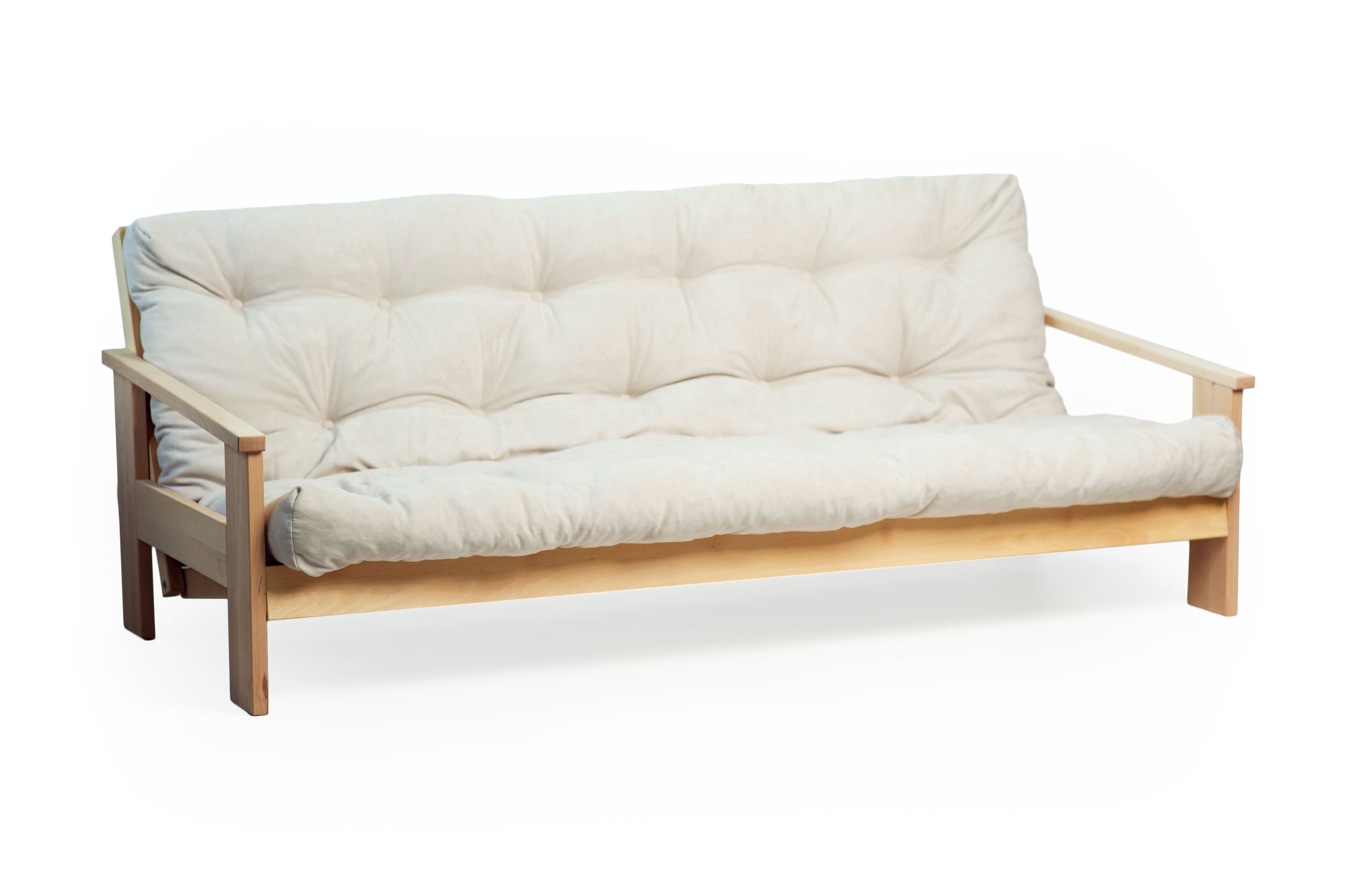 Dygn Futon Frame Solid Beech Wood Full Size Hand Rub Natural Oil Finish by  Prestige