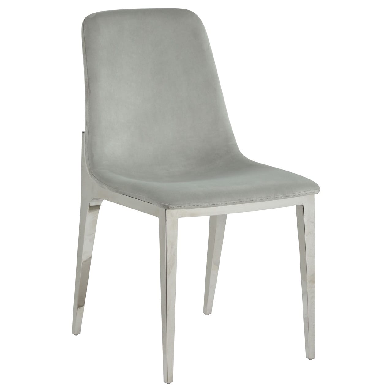 Set Of 4 Two Tone Grey And Chrome Dining Chairs Set Of 4 Two Tone Grey And Chrome Dining Chairs