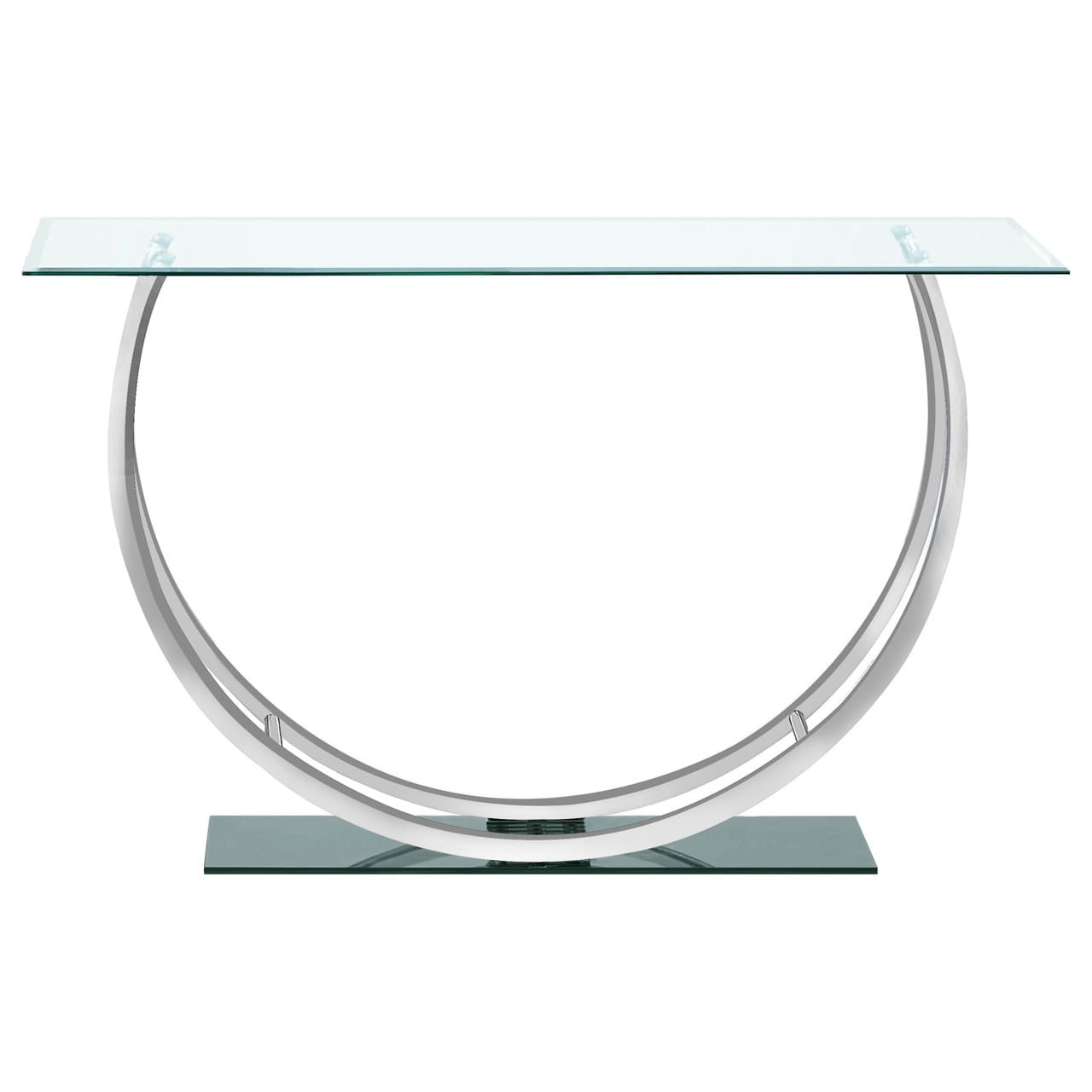 Danville U-shaped Sofa Table Chrome at Futonland