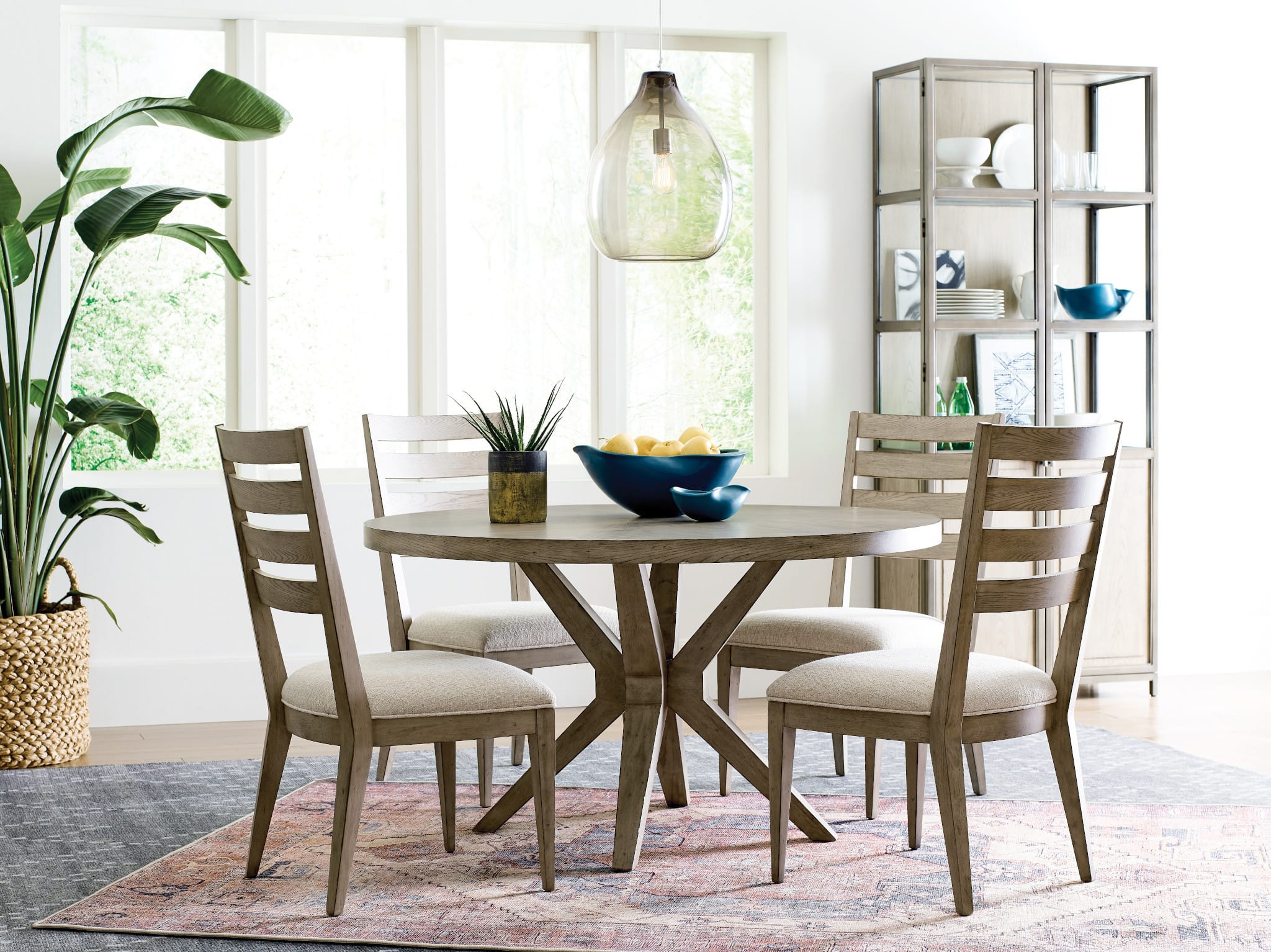American Drew West Fork Hardy Round Dining Table Package
