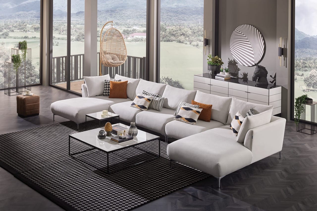 Mayfair - Chaise Module Sofa - Right Hand Facing - 12908 White at