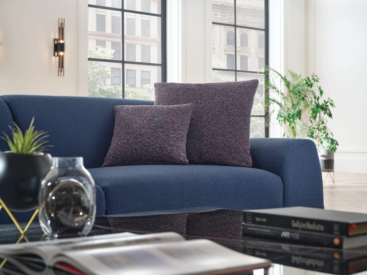 スワンのカウチ Swan - 3 Seater Sofa - 15601 Turquoise at Futonland