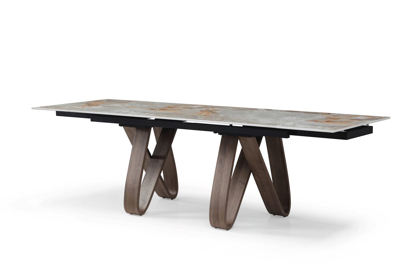 9086 Brown Dining Table w/2 16" Extensions