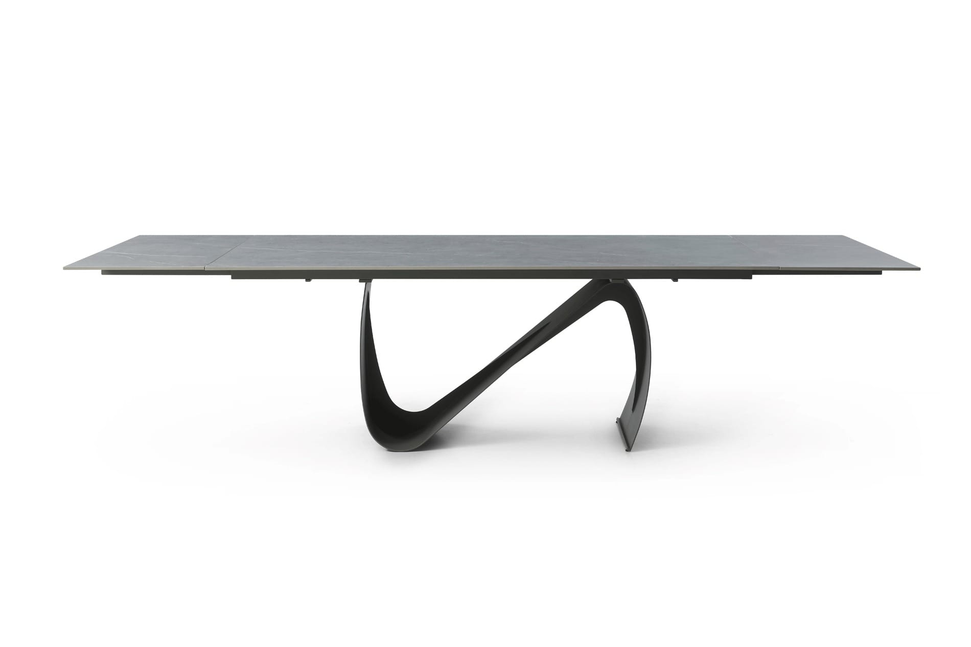 9087 Dark Gray Ceramic Dining Table w/2 20" Extensions