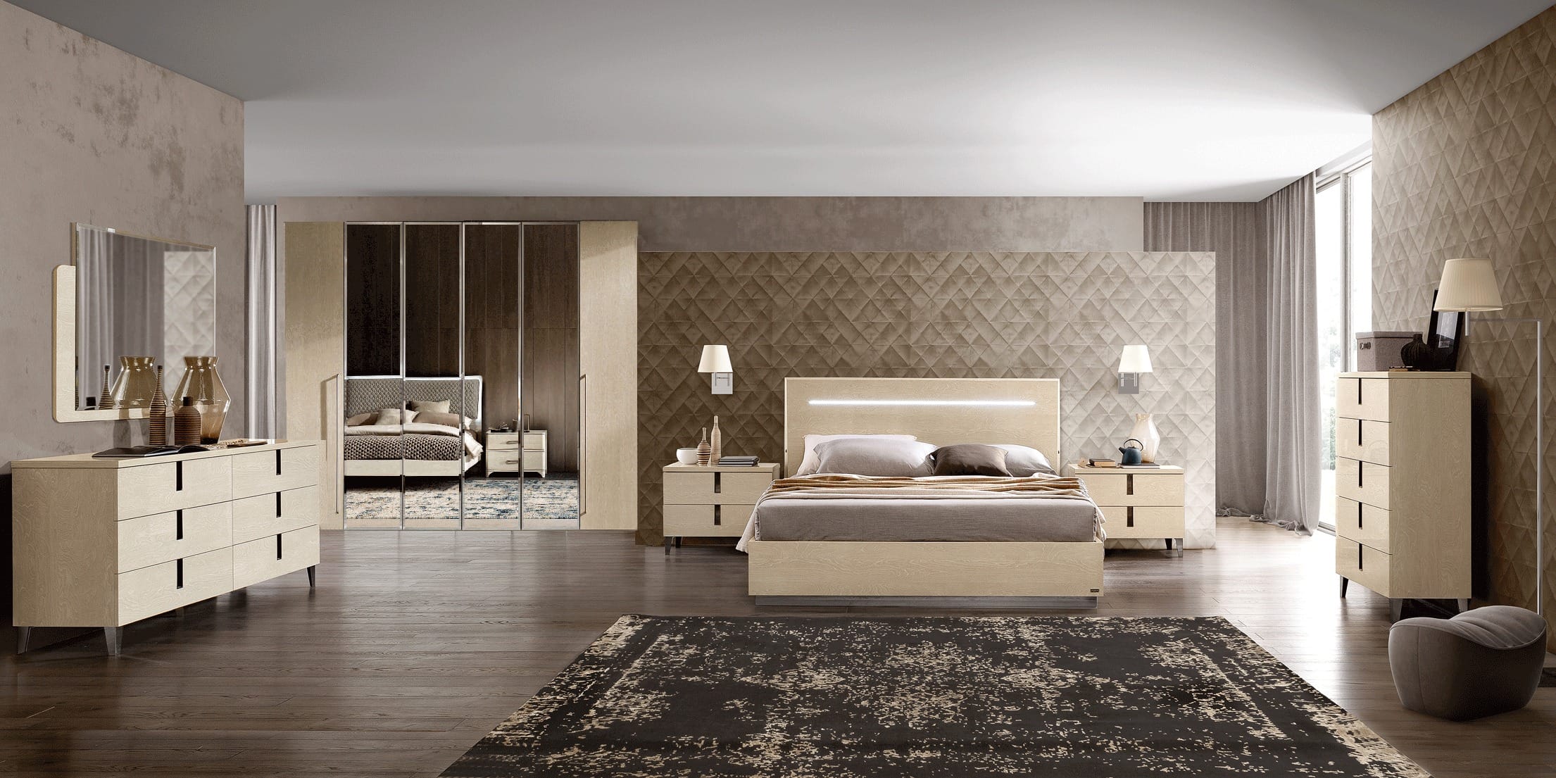 Ambra Ivory Bedroom Set