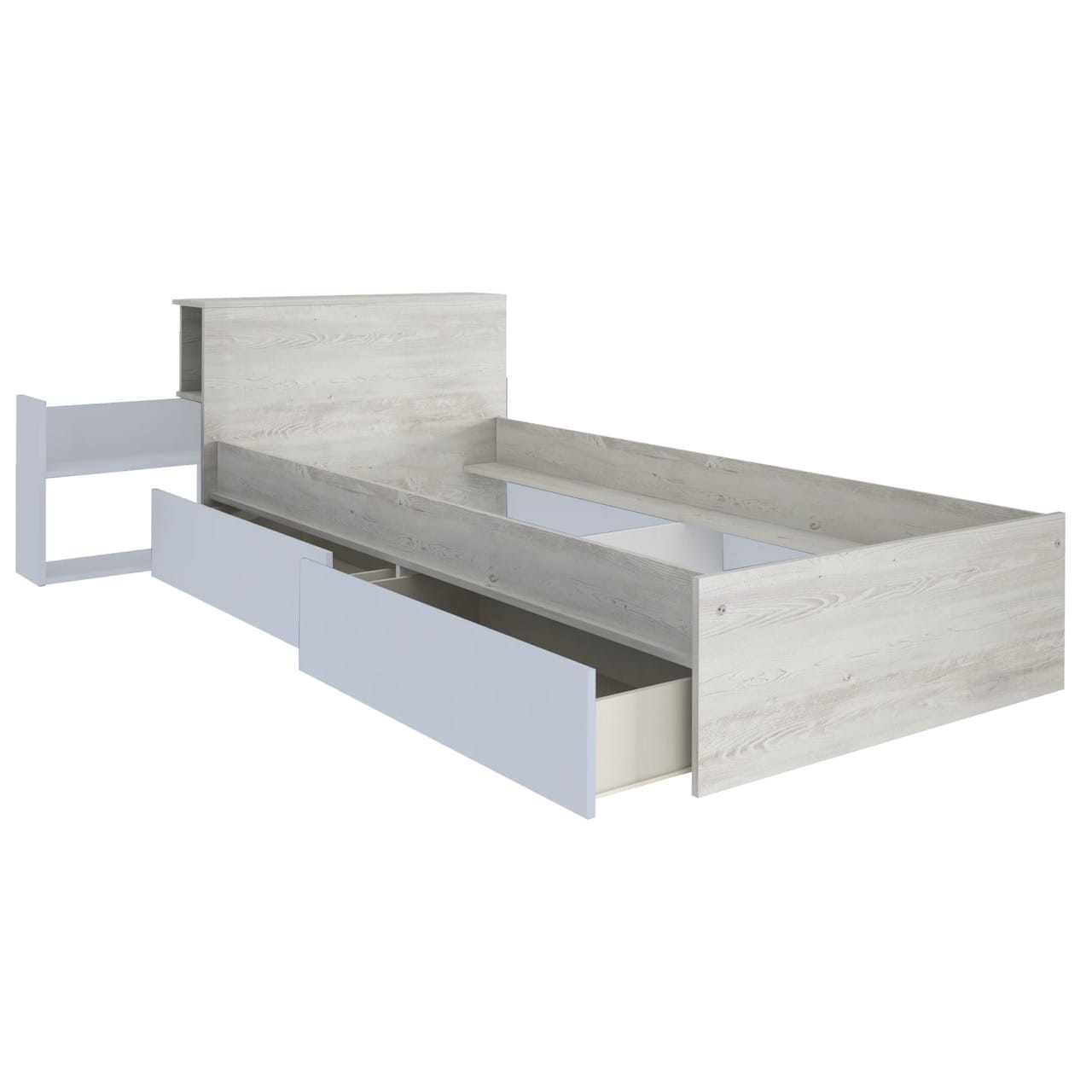 Jazz Kids Oak White Bedroom Set - Thumbnail 3