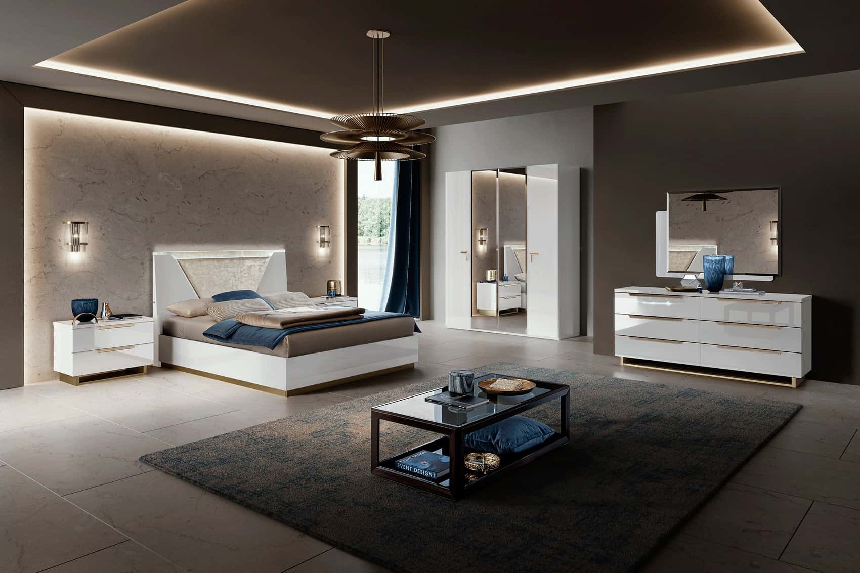Smart White Bedroom Set - Thumbnail 4