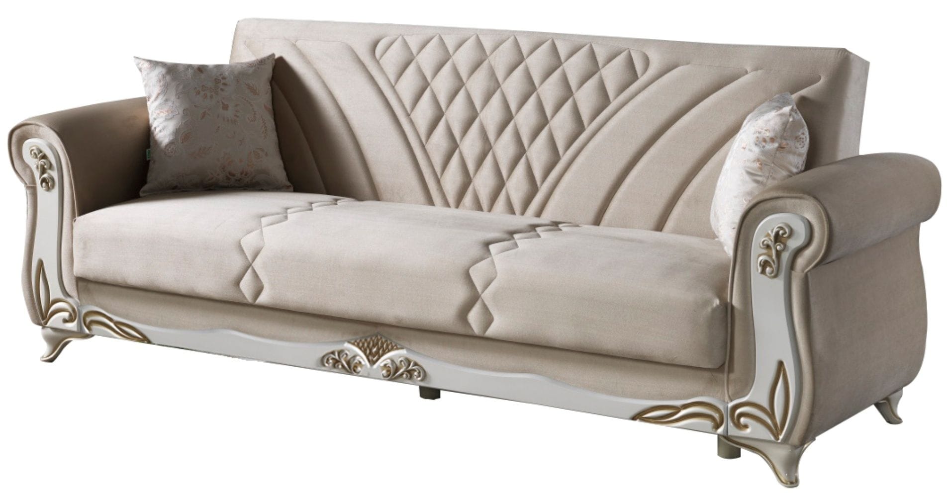 Asos Convertible Sofa Sleeper, Khaki Beige by Furnia Furniture