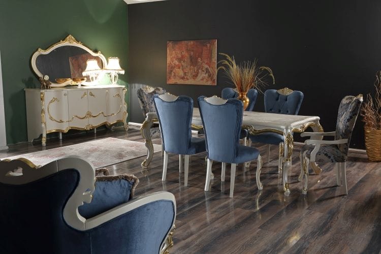 Hunkar 98 Dining Table White at Futonland