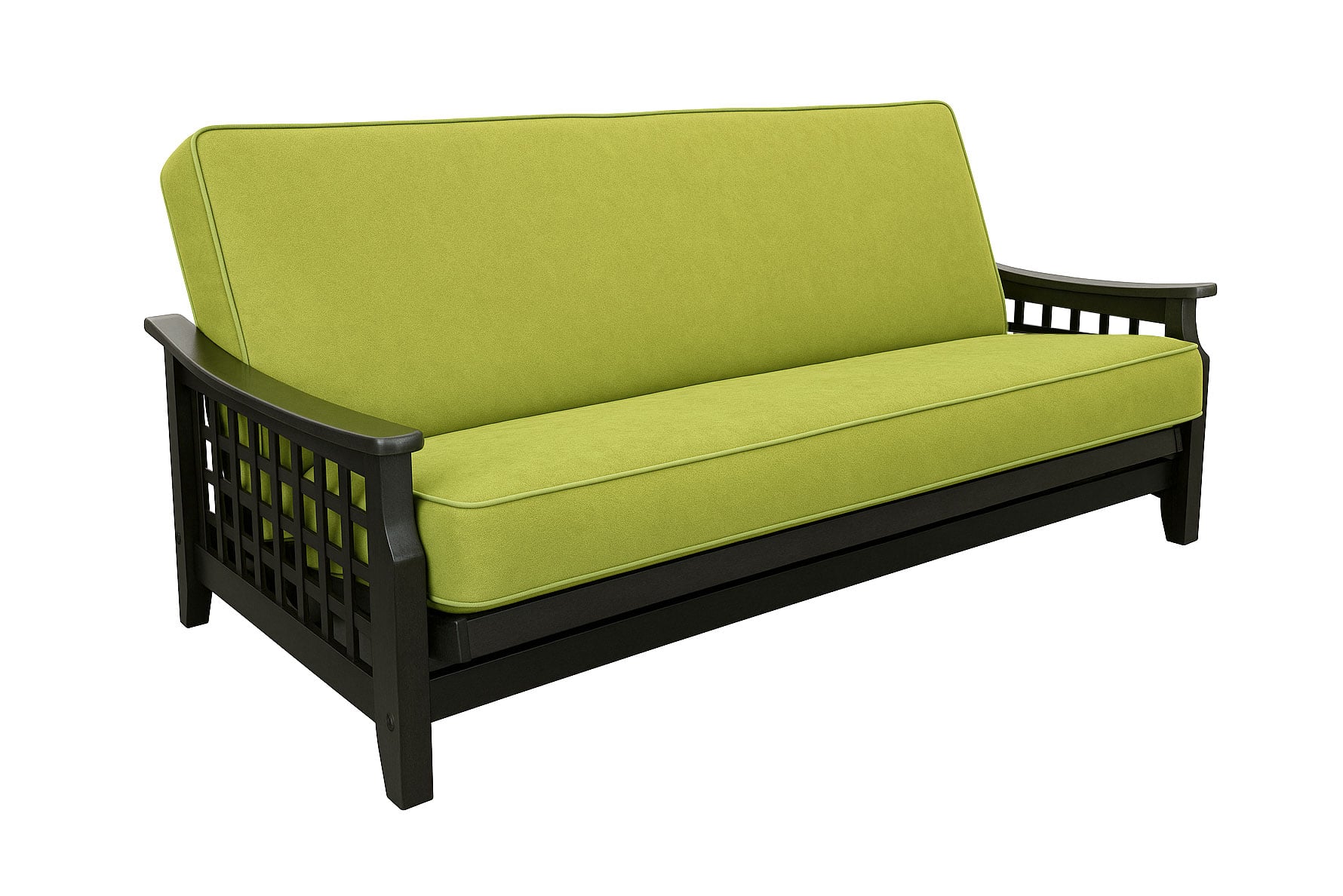 Suede Green Kiwi Futon Cover Full w/Piping (54