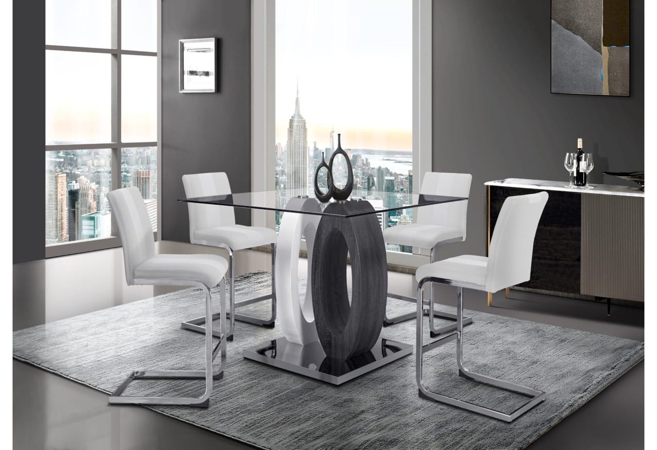 D915 White Bar Stool - Thumbnail 2