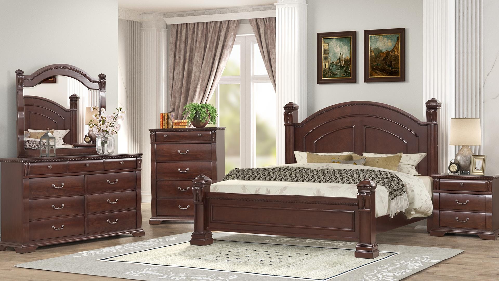 Solid cherry bedroom set discount