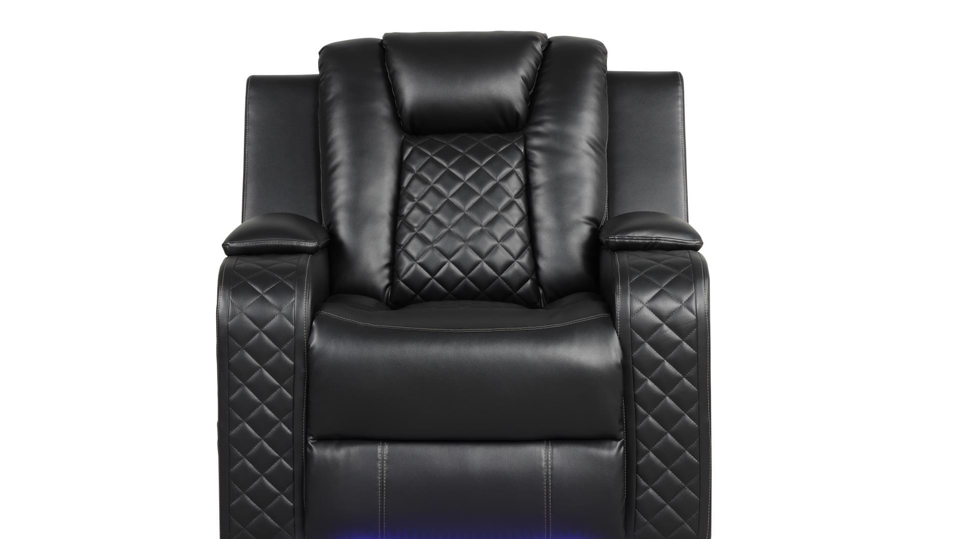 Benz Black Faux Leather Chair - Thumbnail 2