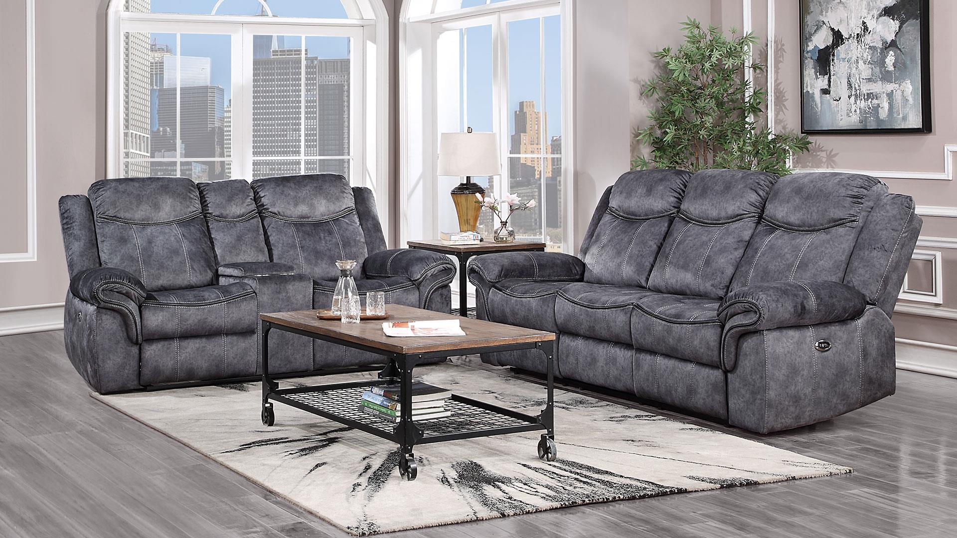 Microfiber power reclining sofa sale
