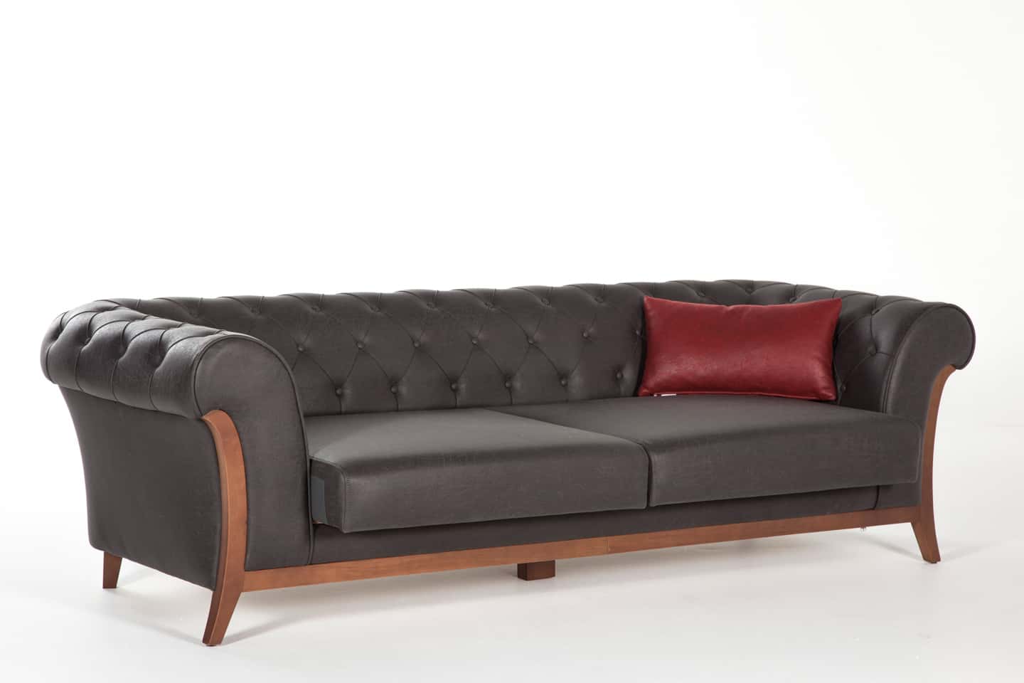 Alegro Royal Anthracite 3 Seat Sleeper Sofa at Futonland