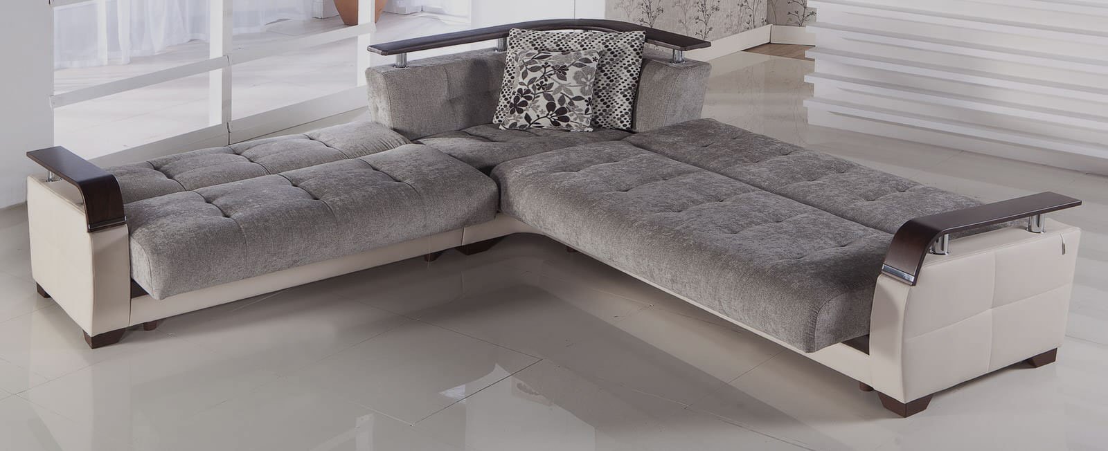 Valencia Gray Sectional Istikbal Furniture