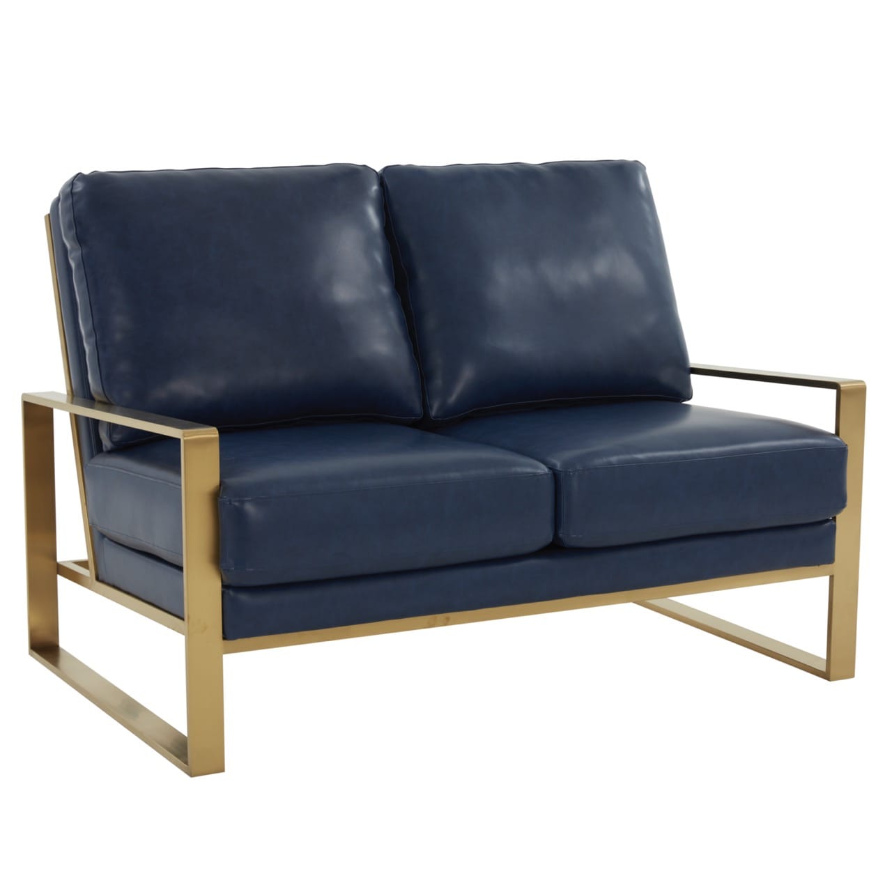 Jefferson Leather Loveseat Gold