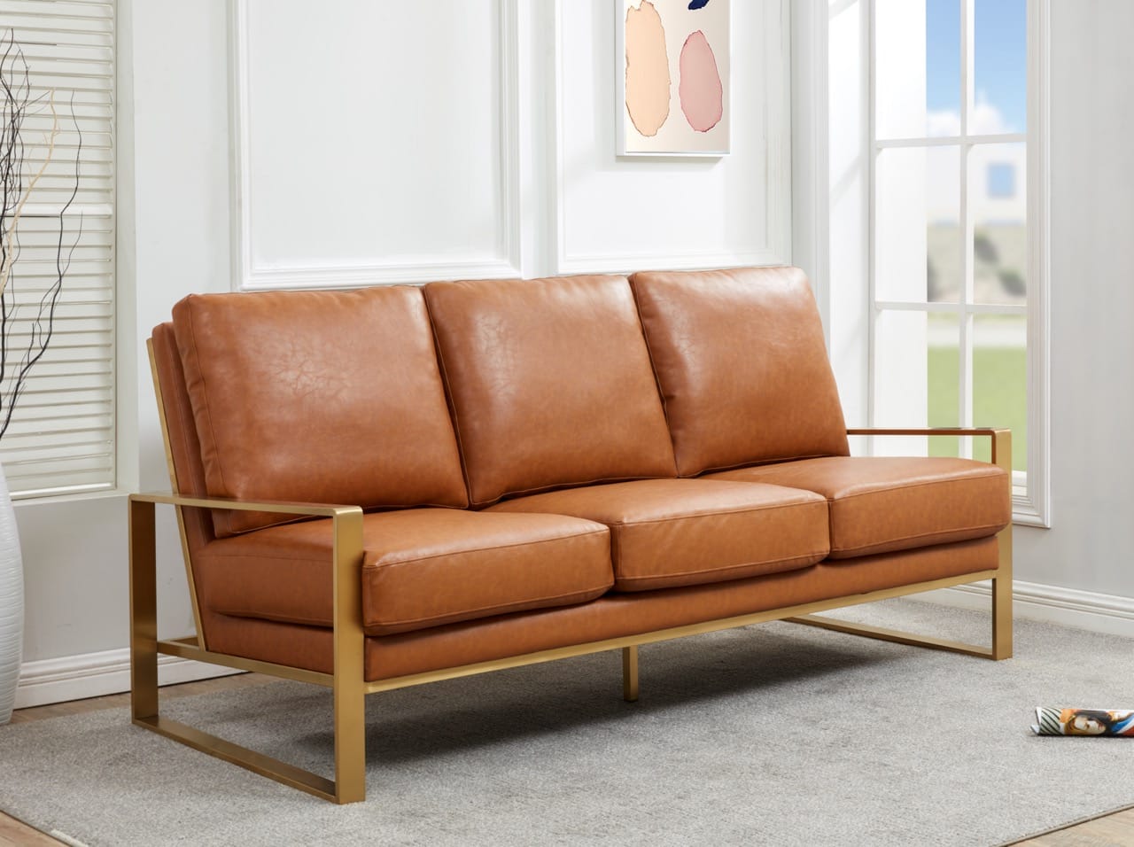 Jefferson Modern Design Leather Sofa