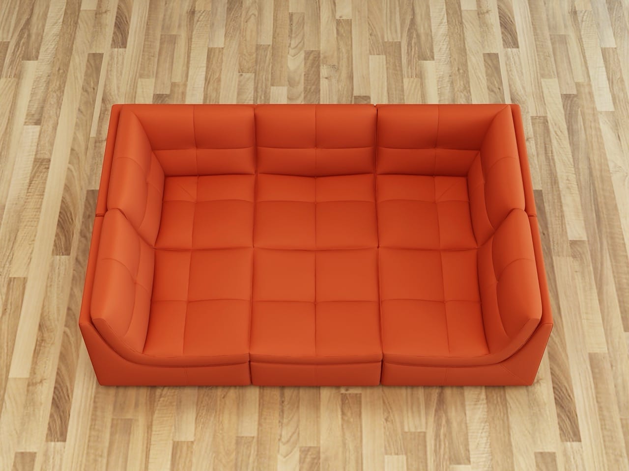 Lego 6 Pc Sofa Set in Pumpkin at Futonland