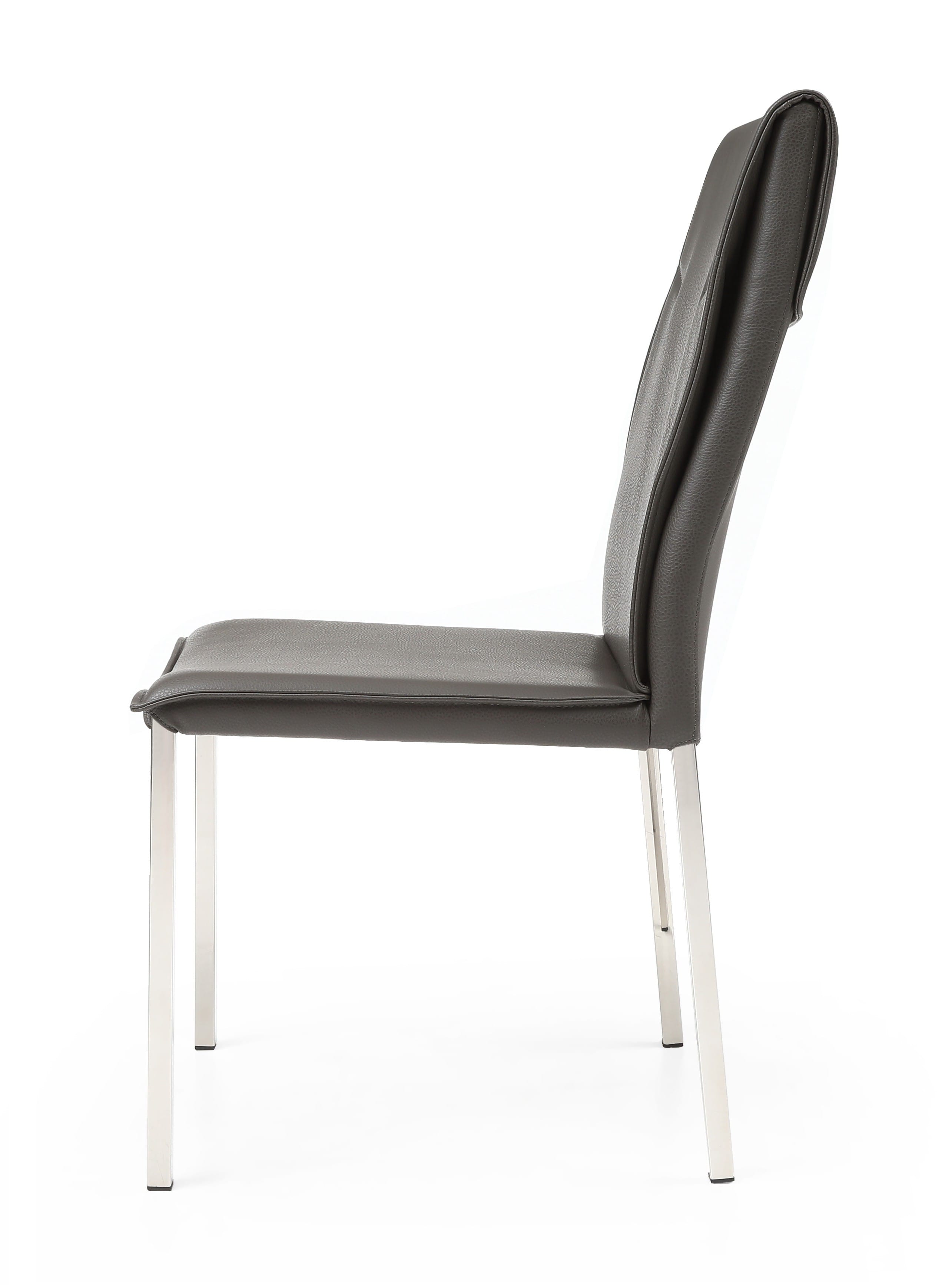 Sydney Modern Gray Eco-Leather Dining Chair (Set Of 2) at Futonland