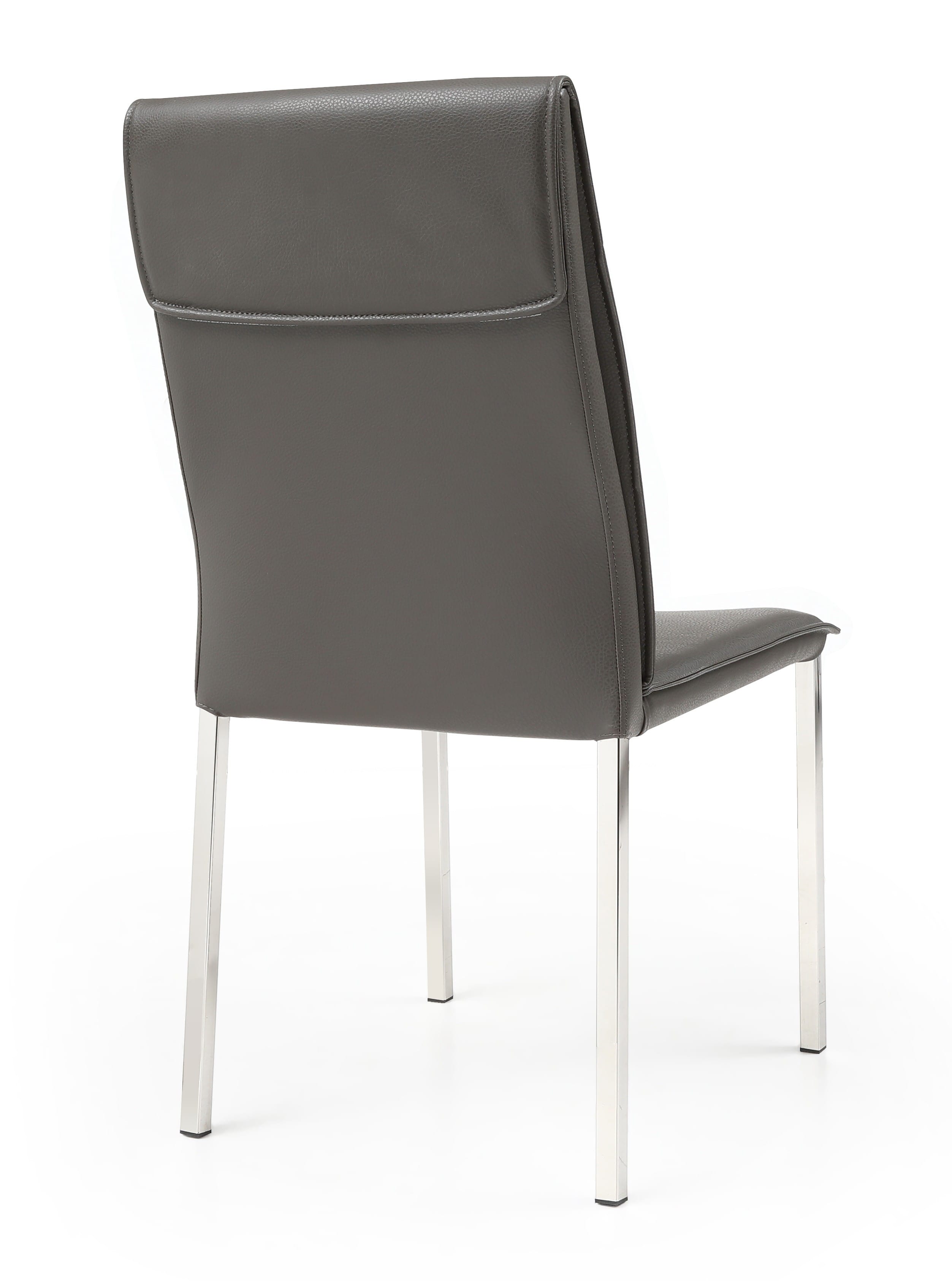 Sydney Modern Gray Eco-Leather Dining Chair (Set Of 2) at Futonland