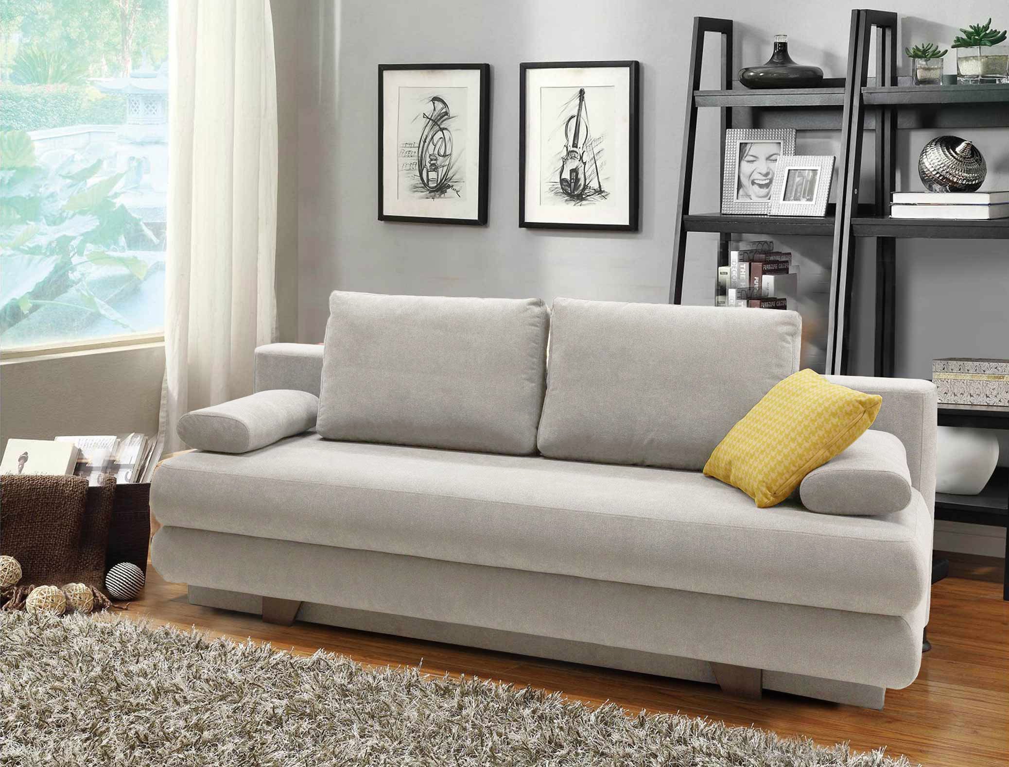 Lagoon Sofa Bed Sleeper (Queen Size) Perfect Light Gray by Prestige  Furnishings